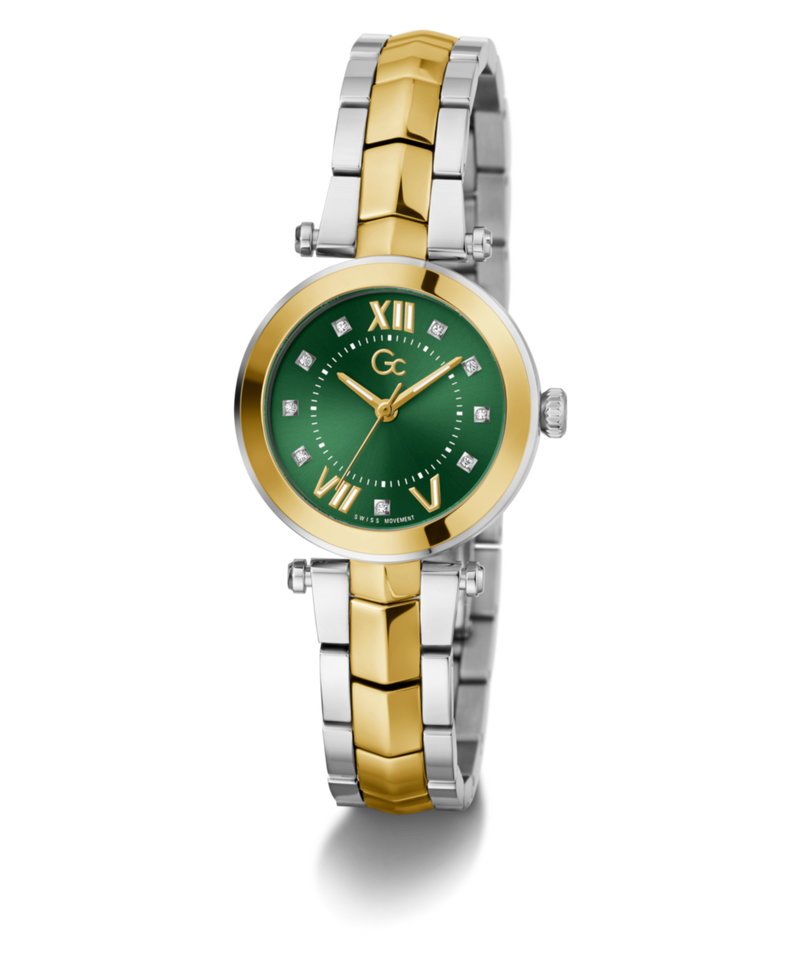 Gc Illusion Green Round Quartz Women Watch Watch Gc
