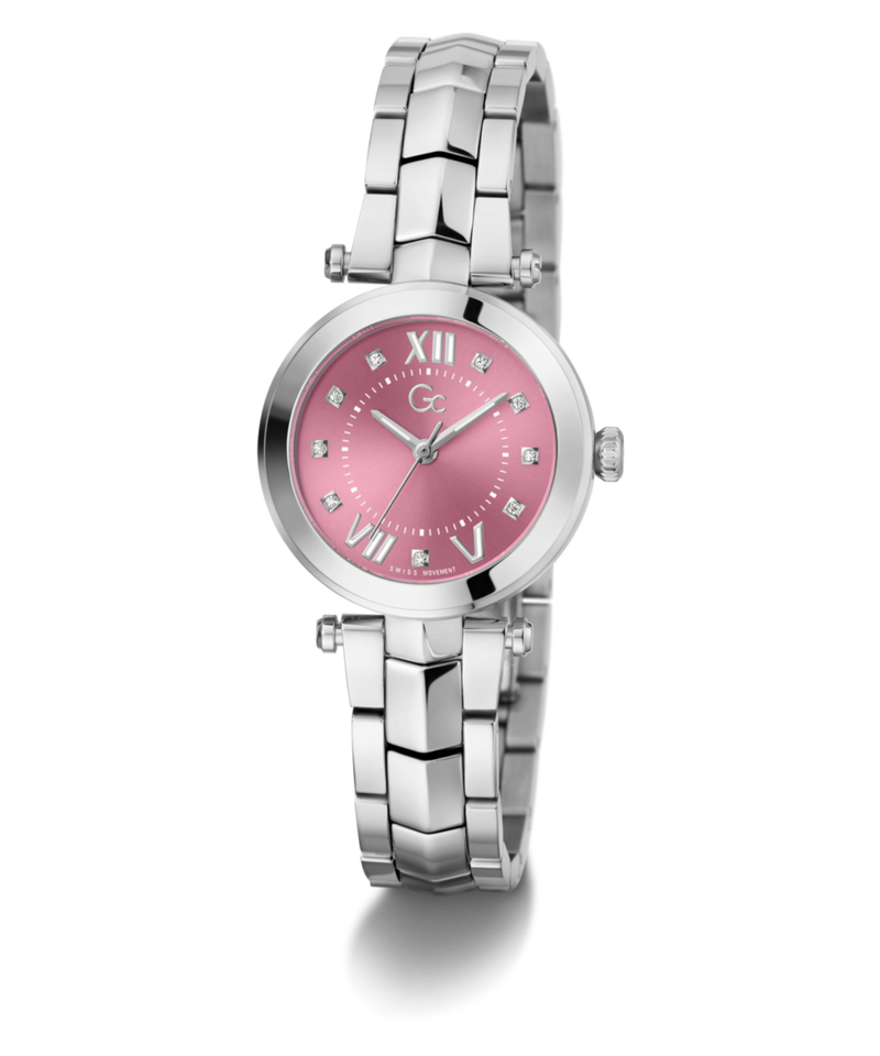 Gc Illusion Pink Round Quartz Women Watch Watch Gc
