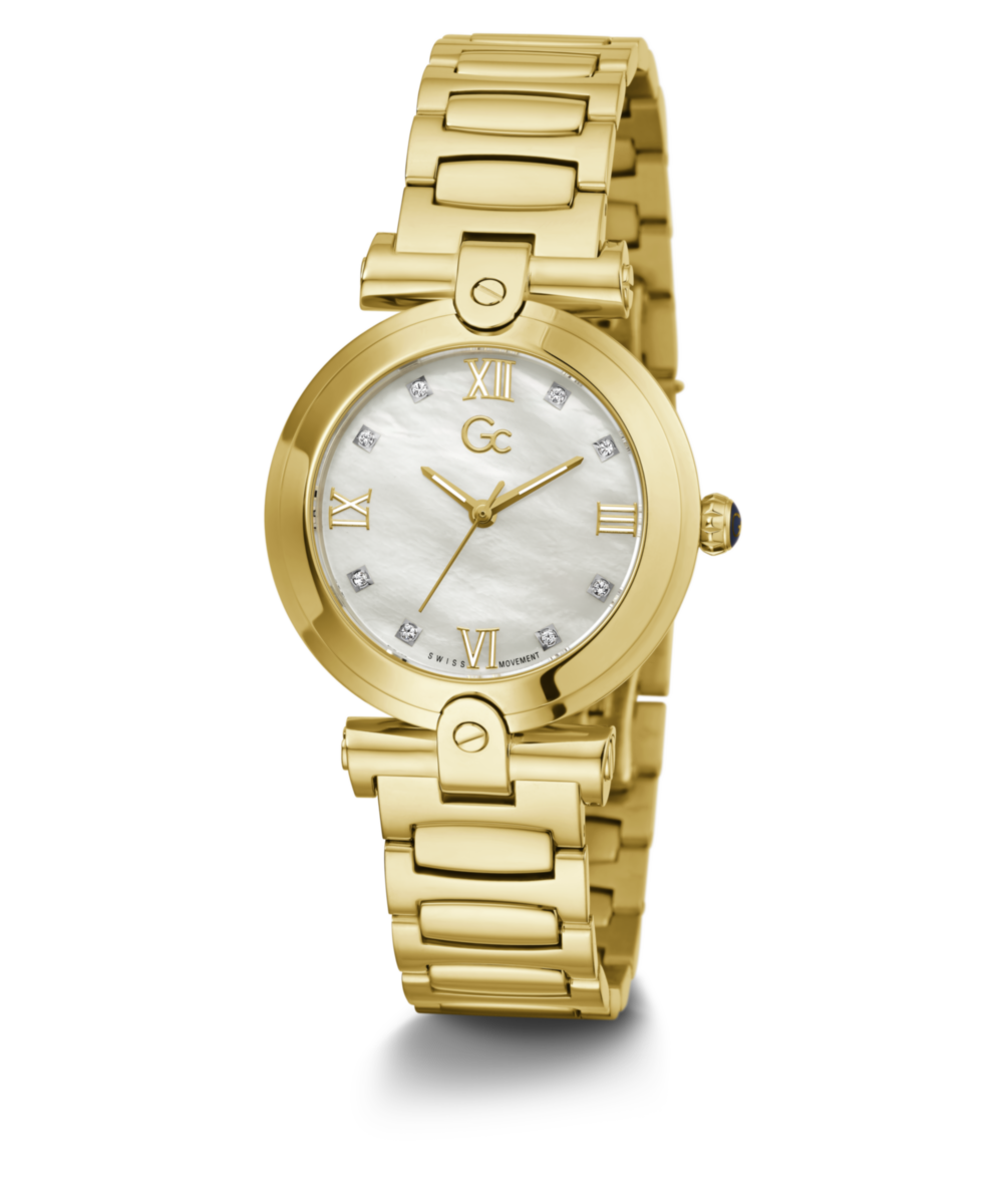 Gc Sport Chic Yellow Round Dial Quartz Analog Women Watch - Guess Collection