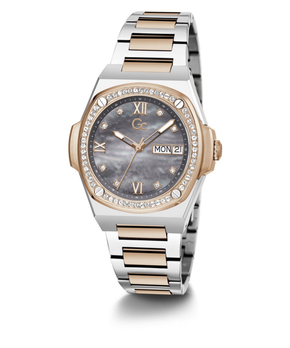 Gc Sport Chic Silver Round Dial Quartz Women Watch - Guess Collection