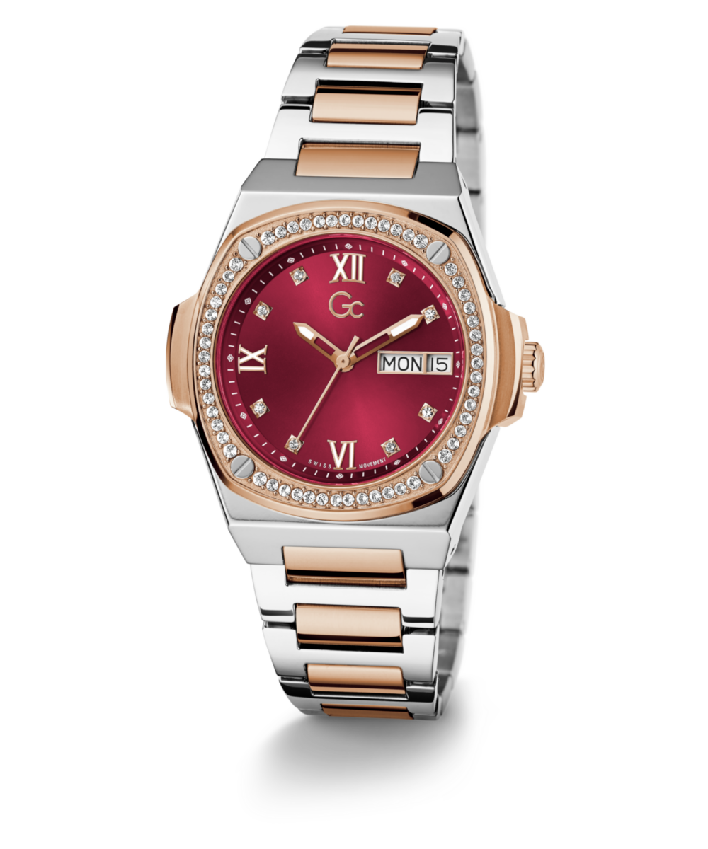 Gc Red Coussin Dial Quartz Analog Women Watch - Guess Collection