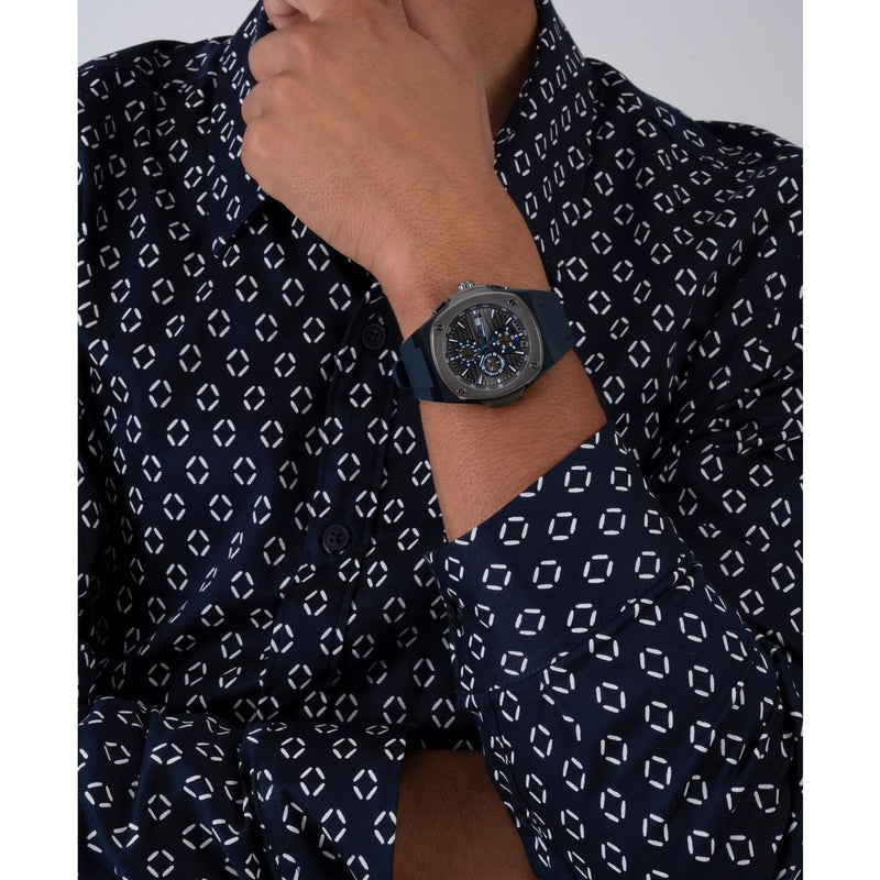 Gc Sport Chic Blue Round Dial Quartz Men Watch - Guess Collection Watch Gc