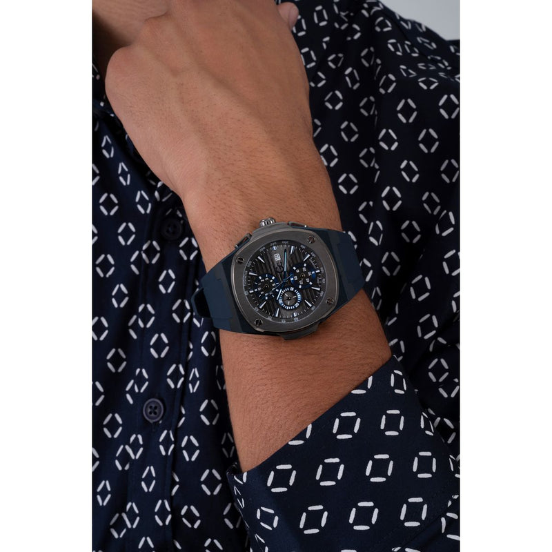 Gc Sport Chic Blue Round Dial Quartz Men Watch - Guess Collection Watch Gc