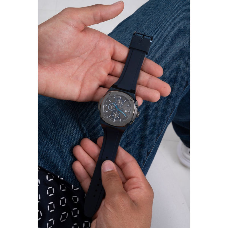 Gc Sport Chic Blue Round Dial Quartz Men Watch - Guess Collection Watch Gc