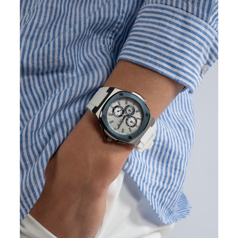 GC Coussin White Square Dial Analog Men's Watch - Y99015G7MF Watch Gc