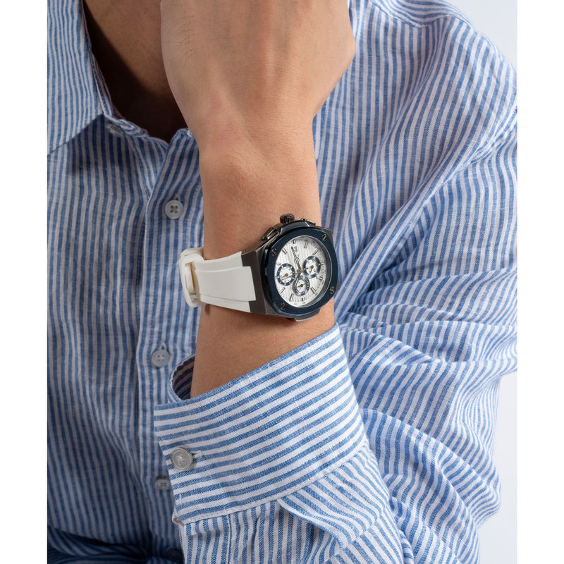 GC Coussin White Square Dial Analog Men's Watch - Y99015G7MF Watch Gc