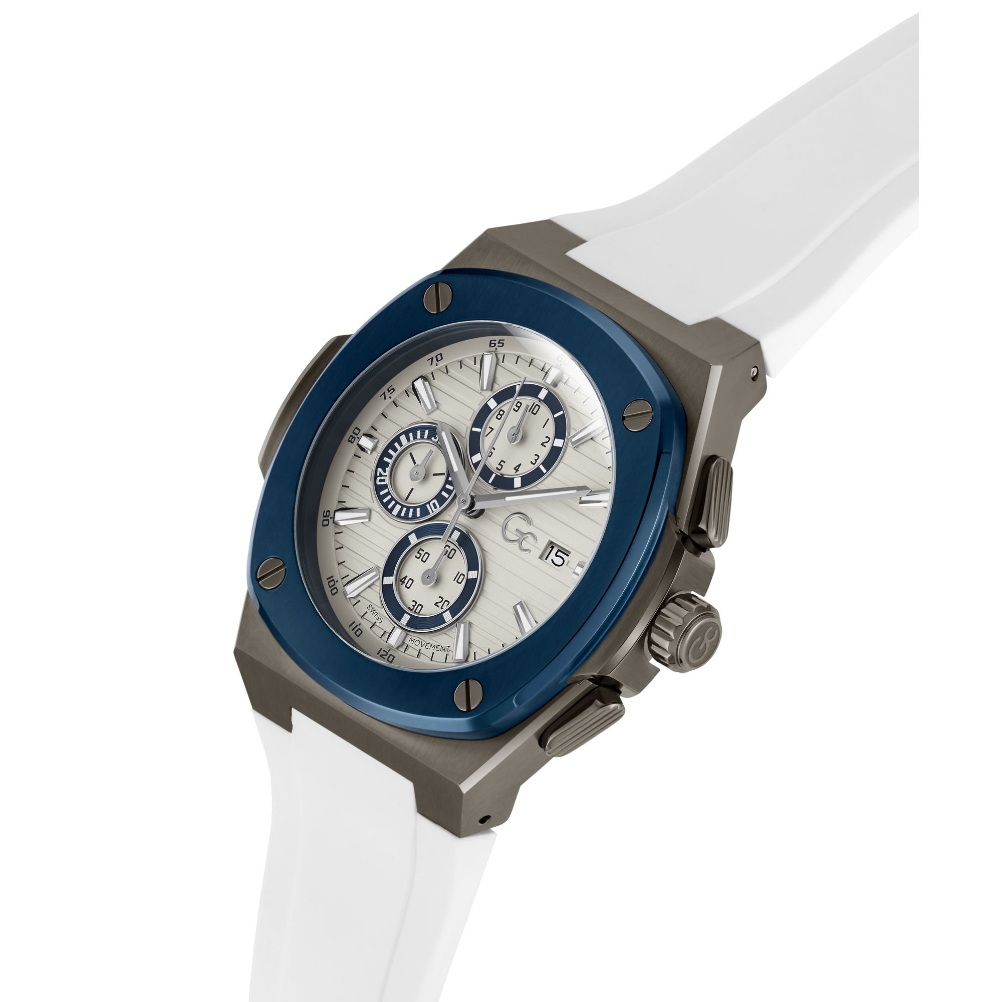 GC Coussin White Square Dial Analog Men's Watch - Y99015G7MF