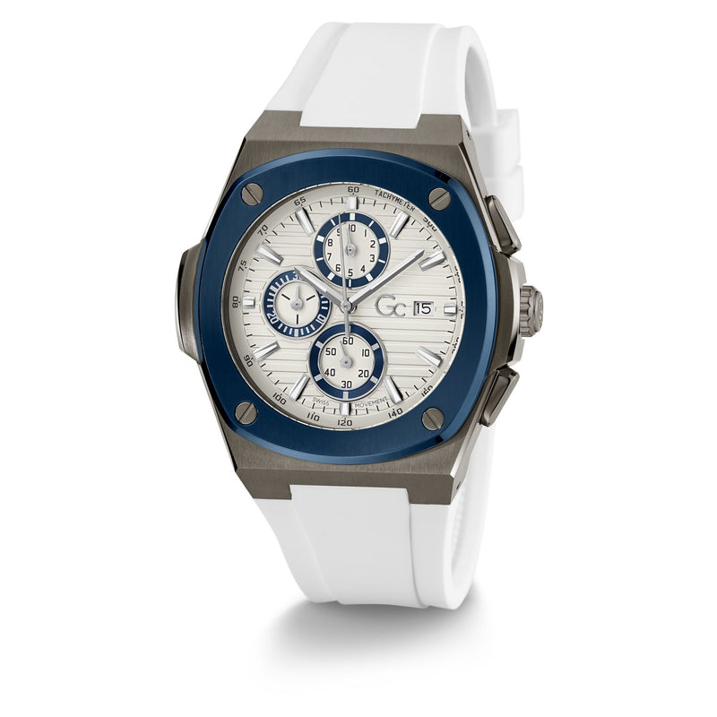 GC Coussin White Square Dial Analog Men's Watch - Y99015G7MF Watch Gc