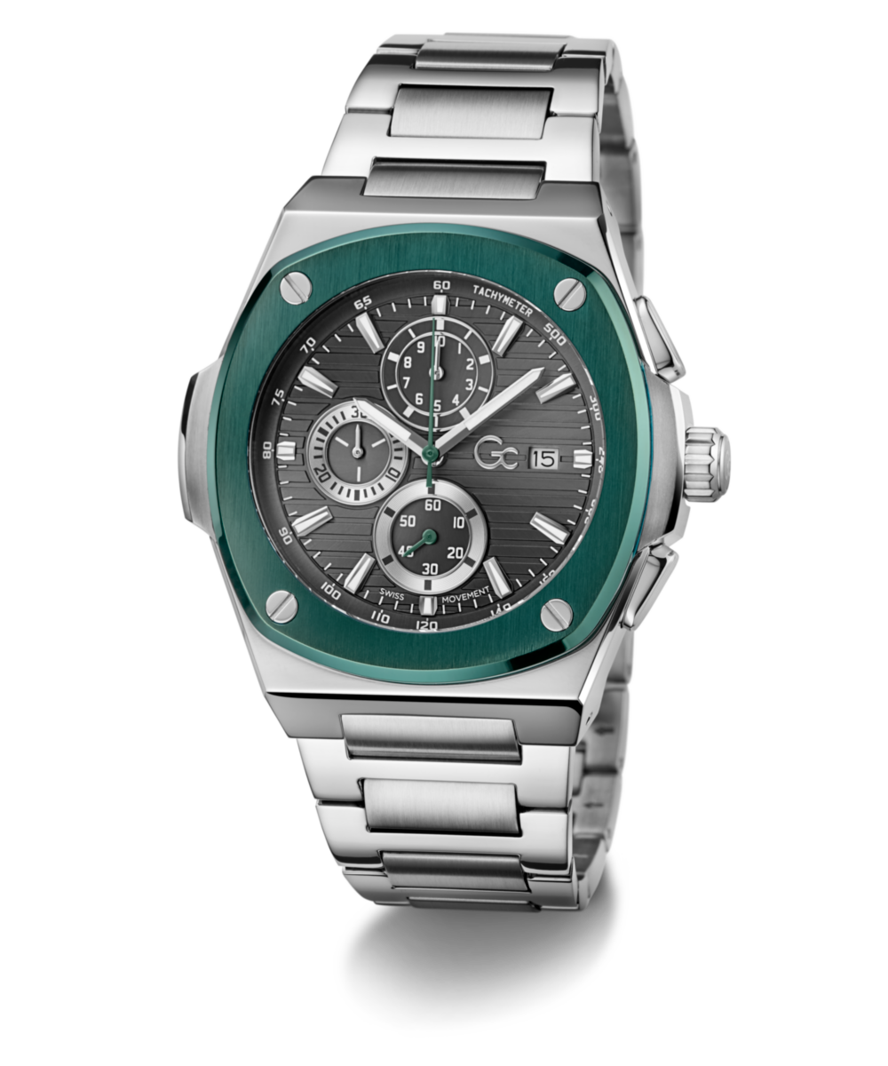 Gc Collection Coussin Grey Square Dial Quartz Analog Men Watch - Guess Collection Watch Gc