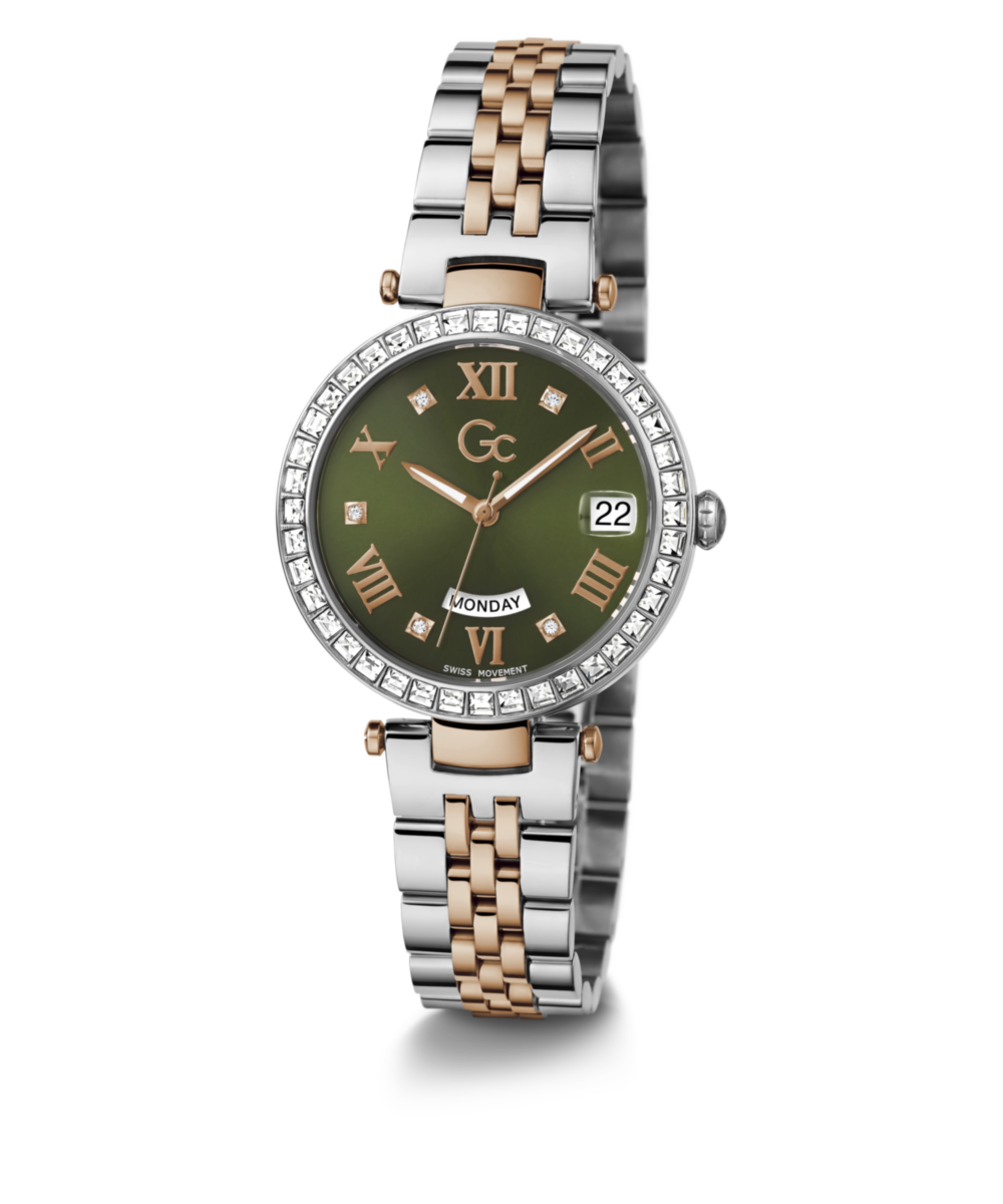 Gc Sport Chic Silver Round Dial Quartz Women Watch - Guess Collection Watch Gc