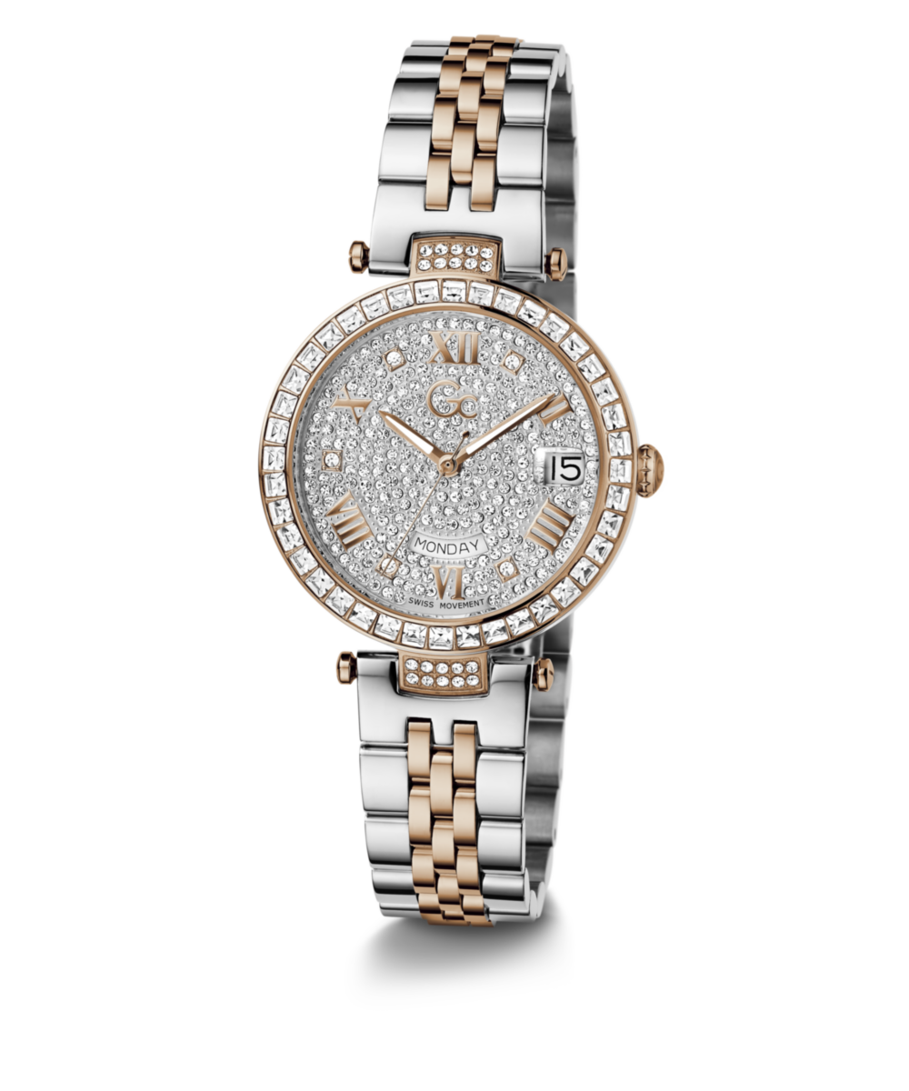 Gc Sport Chic Silver Round Dial Quartz Women Watch - Guess Collection