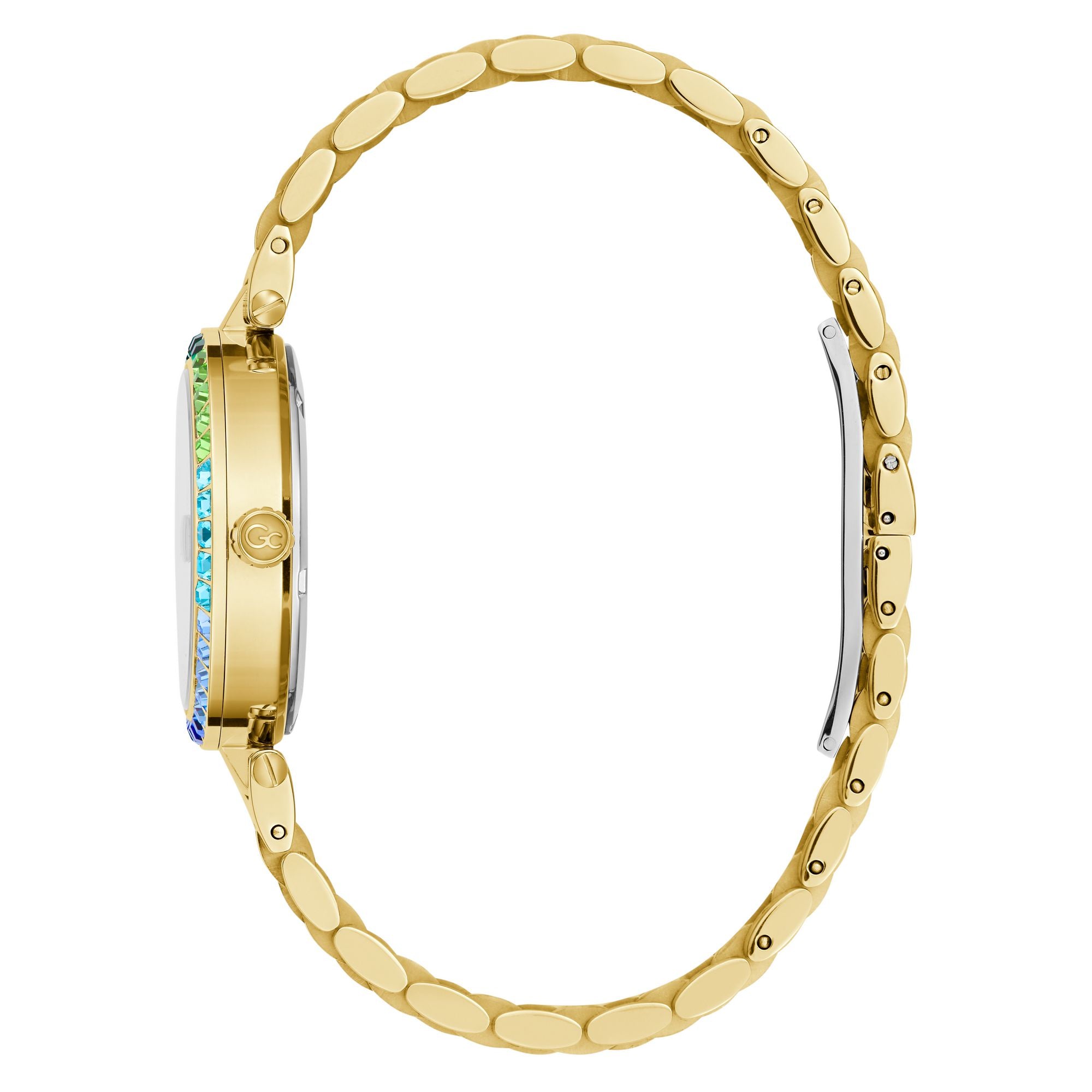 Gc Flair Crystal Blue Round Dial Quartz Analog Women Watch Guess Col Z01021L7MF At JUST WATCHES