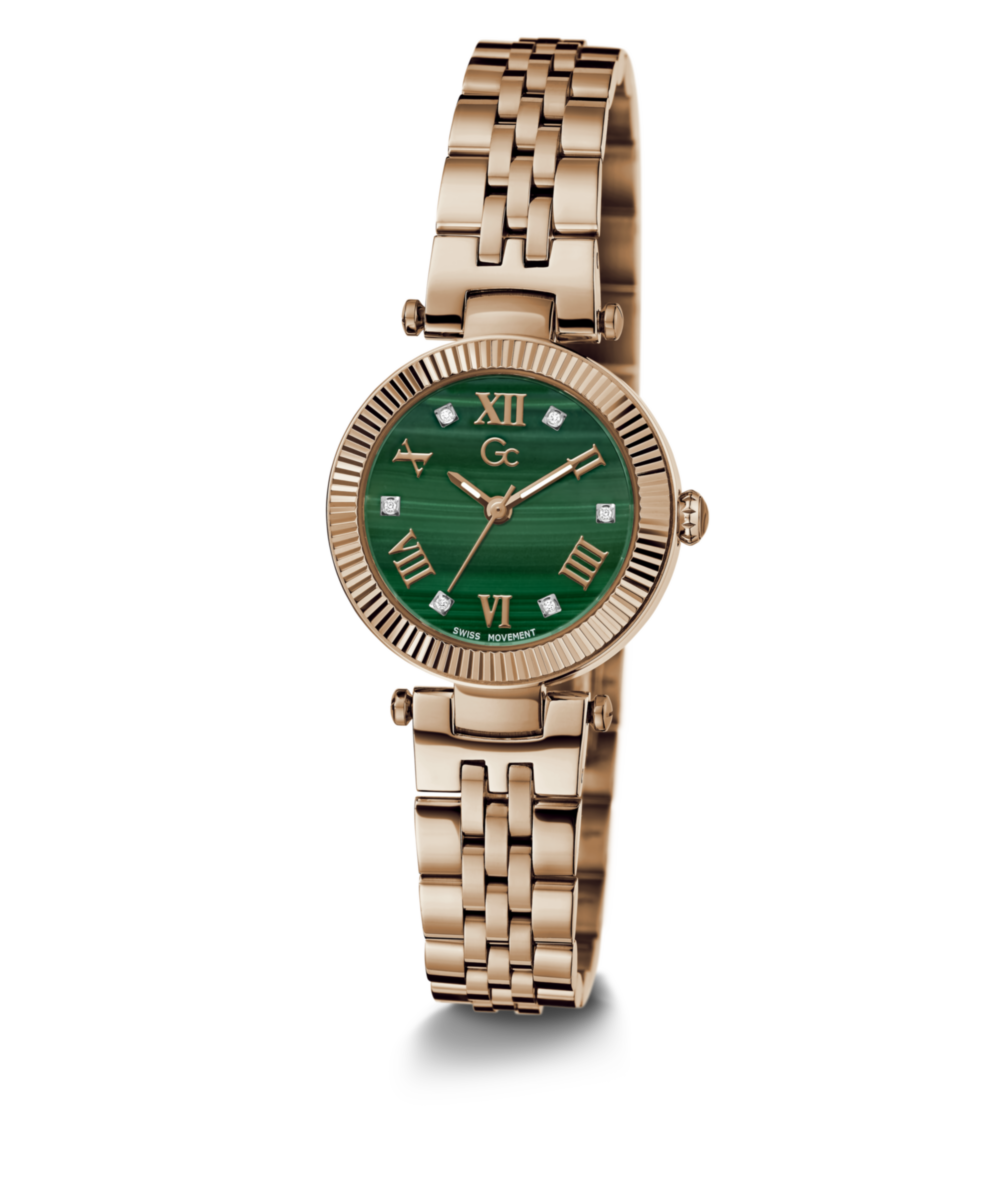 Gc Green Round Dial Quartz Analog Women Watch - Guess Collection Watch Gc