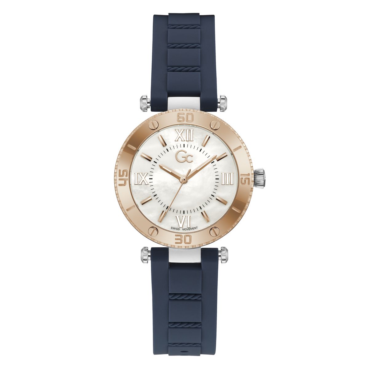 Gc Muse White Round Dial Quartz Analog Women Watch - Guess Collection Watch Gc