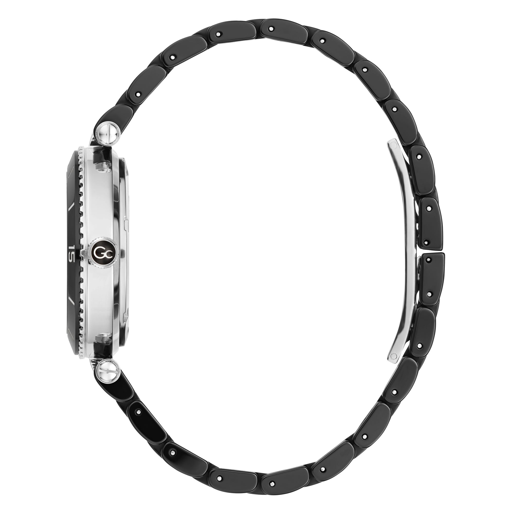 GC Muse Ceramic Black Round Dial Analog Women's Watch - Z05009L2MF