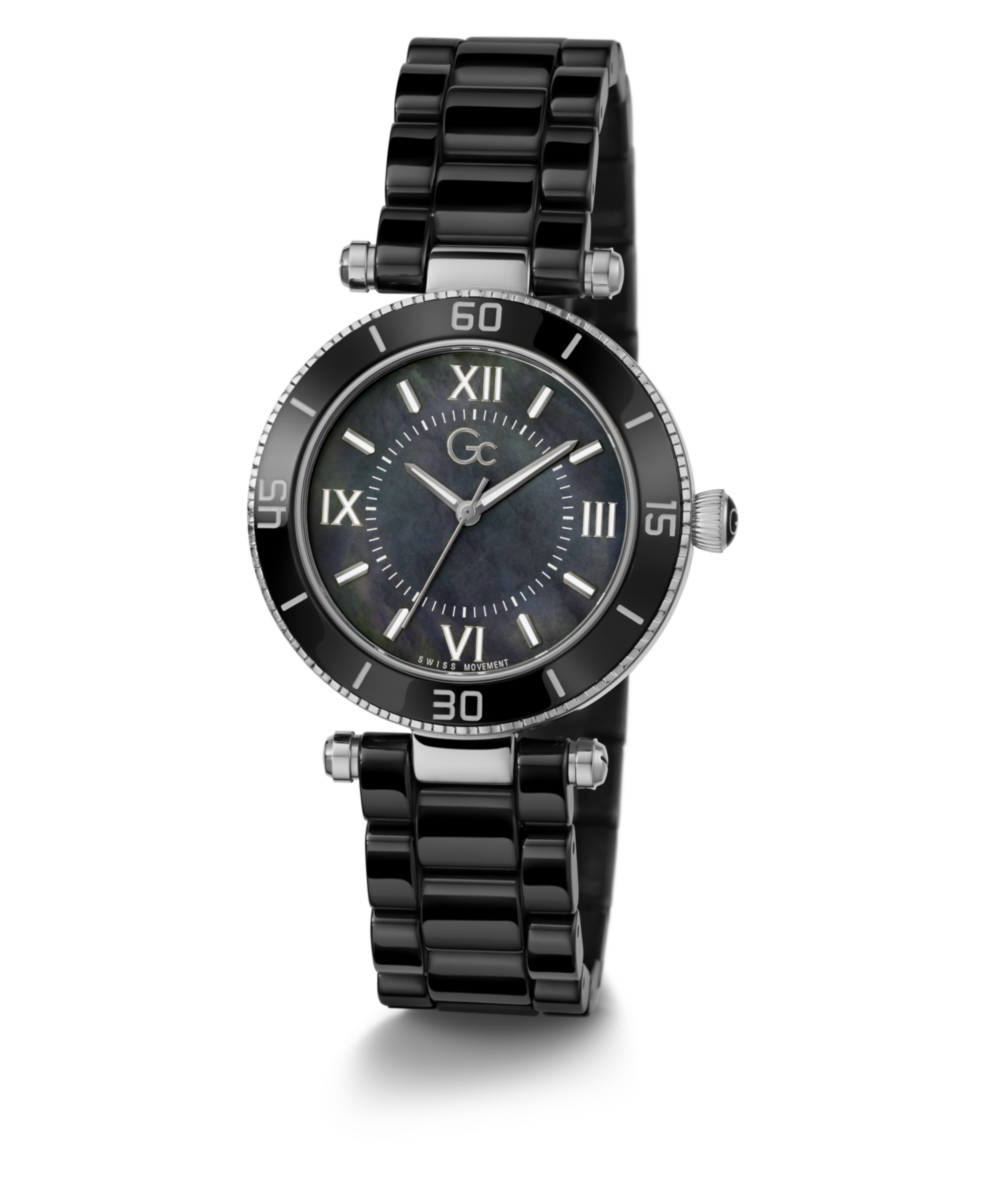 GC Muse Ceramic Black Round Dial Analog Women's Watch - Z05009L2MF