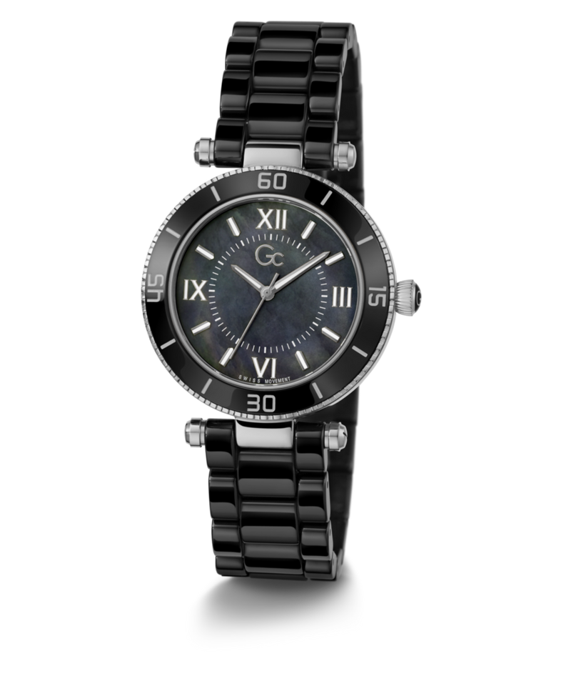 GC Muse Ceramic Black Round Dial Analog Women's Watch - Z05009L2MF Watch Gc