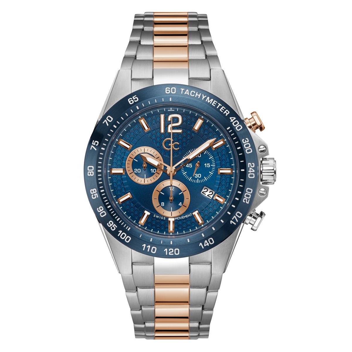 Gc Sport Chic Silver Round Dial Quartz Men Watch - Guess