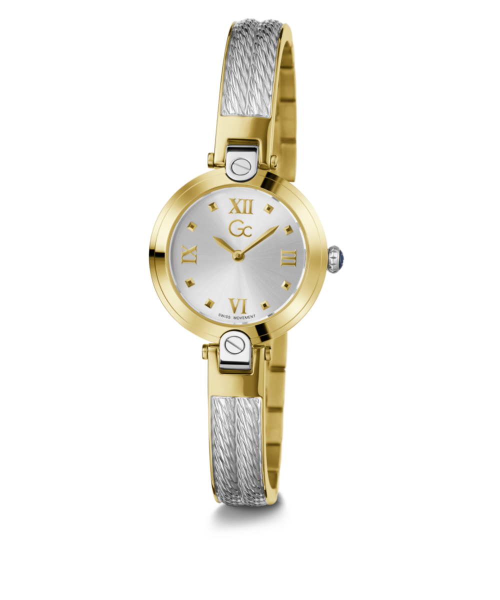Gc Sport Chic Silver Round Dial Quartz Analog Women Watch - Guess Collection