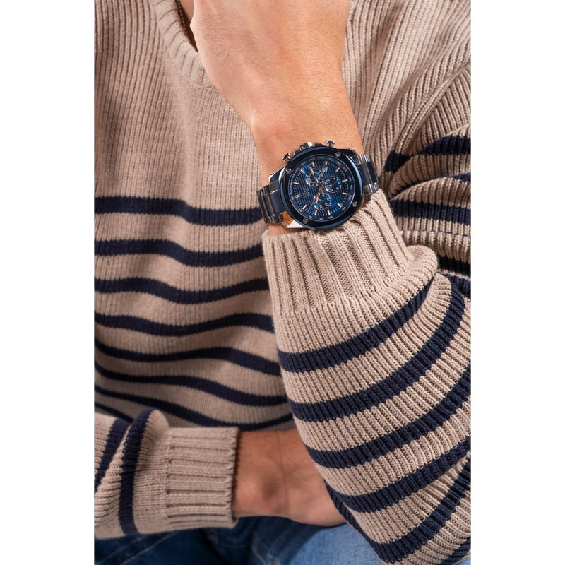 Gc Sport Chic Silver Round Dial Quartz Men Watch - Guess Collection Watch Gc