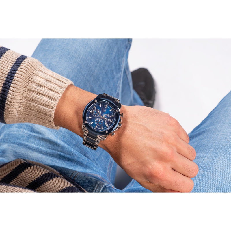 Gc Sport Chic Silver Round Dial Quartz Men Watch - Guess Collection Watch Gc