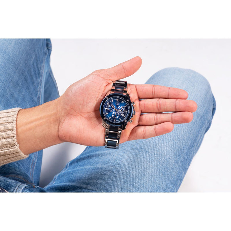 Gc Sport Chic Silver Round Dial Quartz Men Watch - Guess Collection Watch Gc