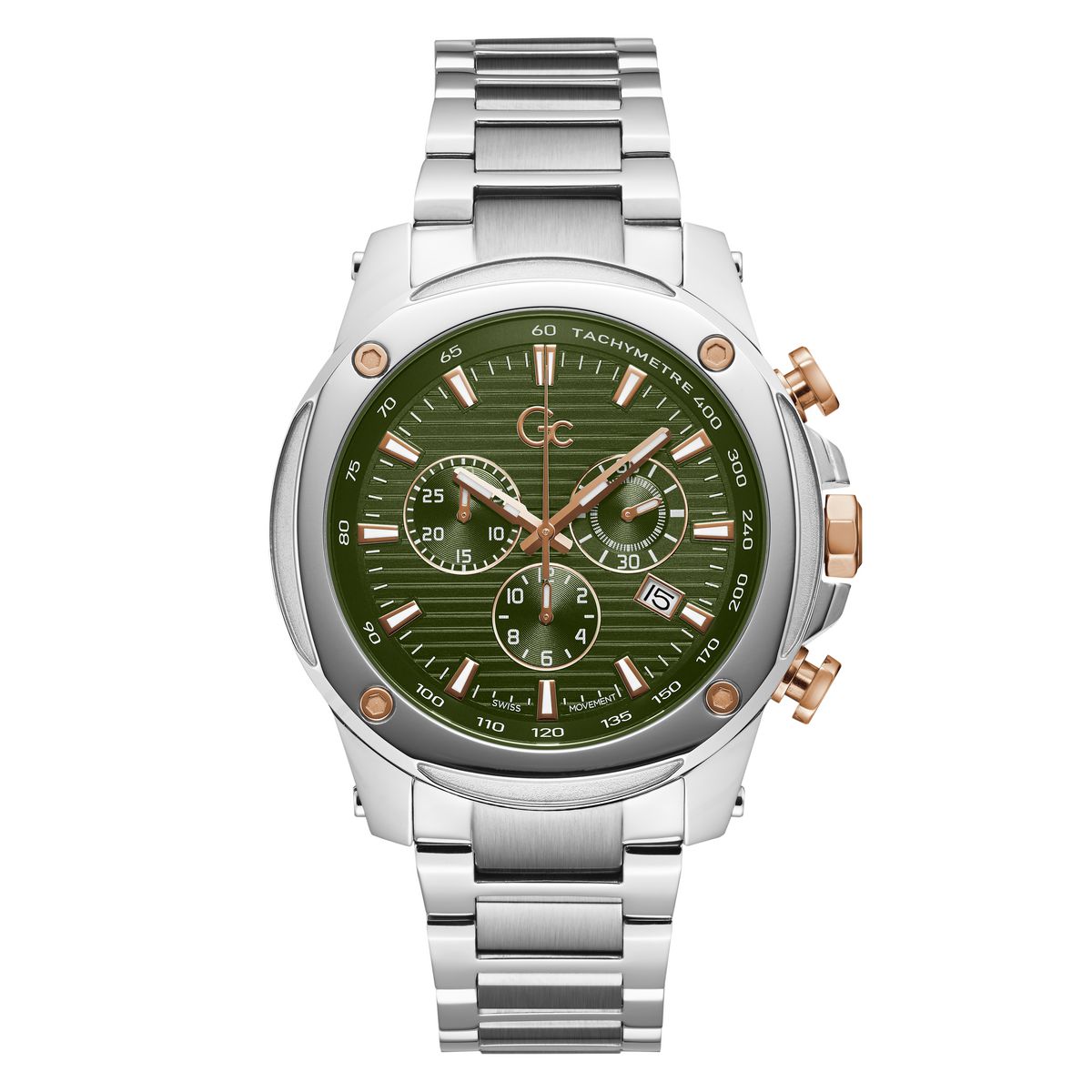 Gc Sport Chic Silver Round Dial Quartz Men Watch Guess Collection  Z13003G9MF At JUST WATCHES