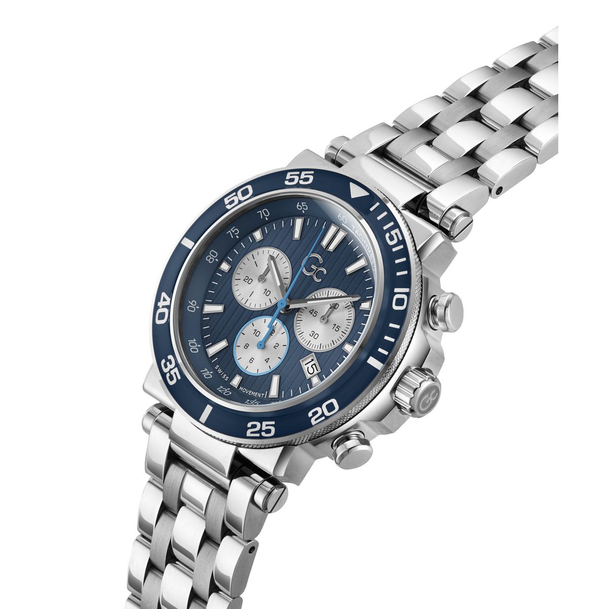 Gc One Blue Round Dial Quartz Analog Men Watch - Guess Collection
