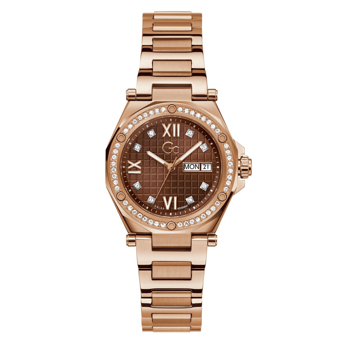 Gc Sport Chic Rose gold Round Dial Quartz Women Watch Guess