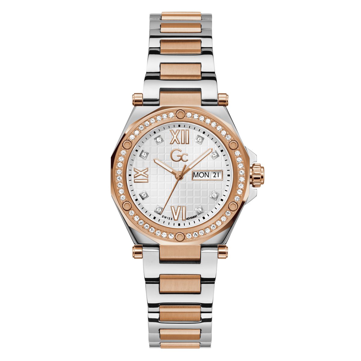 Gc Sport Chic Silver Round Dial Quartz Women Watch Guess