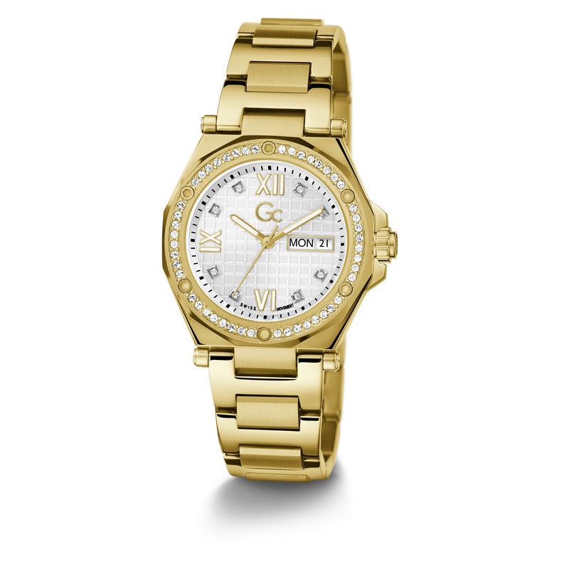 GC Legacy Lady Silver Round Dial Analog Women's Watch - Z20008L1MF Watch Gc