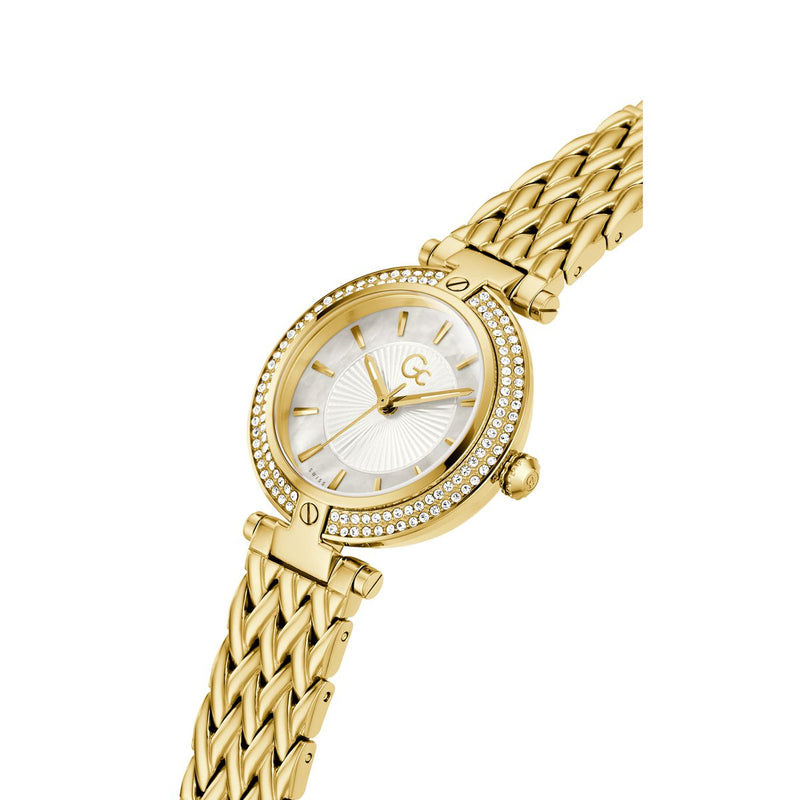 Gc Sport Chic Yellow Round Dial Quartz Women Watch - Guess Collection Watch Gc