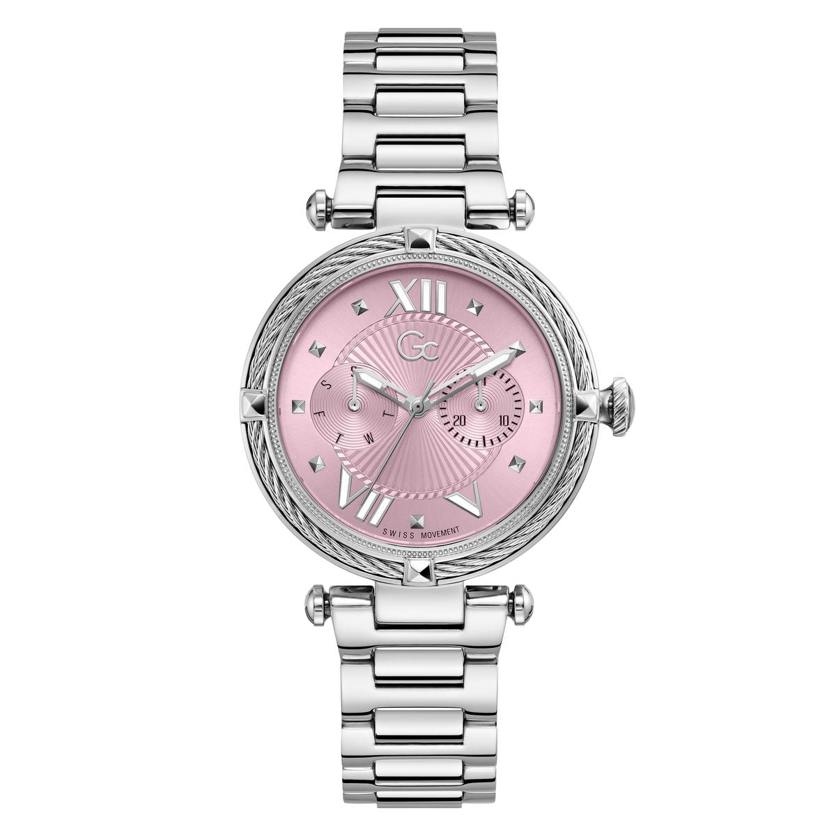 Gc Round 38mm Pink Dial Analog Women Watch - Z23010L3M
