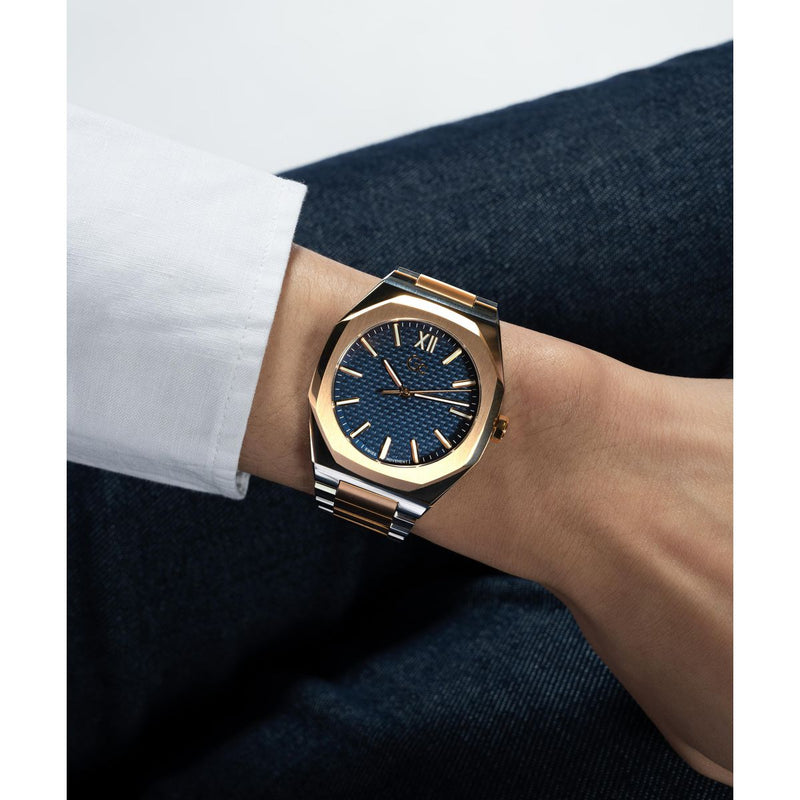 Gc Sport Chic Silver Tonneau Dial Quartz Analog Men Watch - Guess Collection Watch Gc