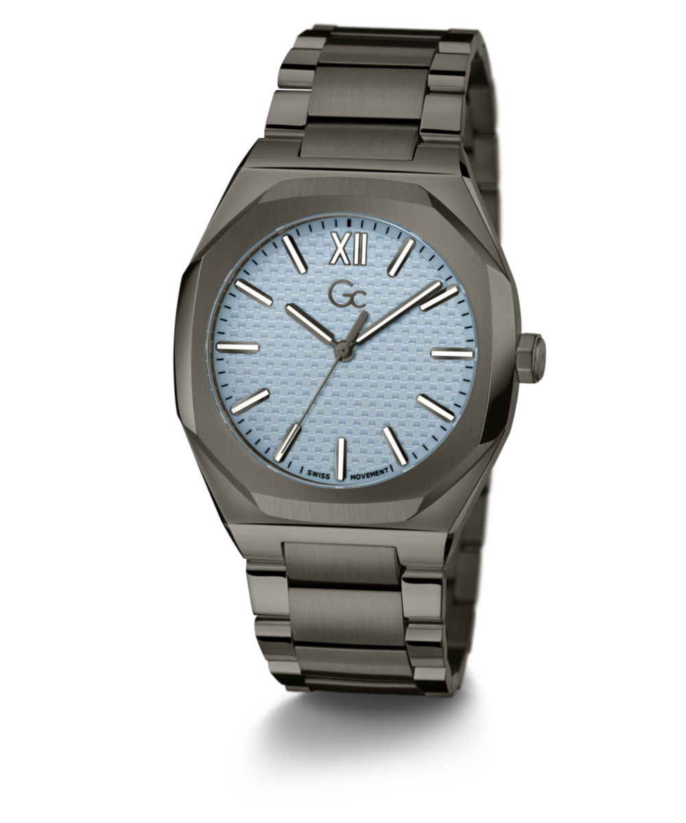 Gc Blue Tonneau Dial Quartz Analog Men Watch - Guess Collection Watch Gc