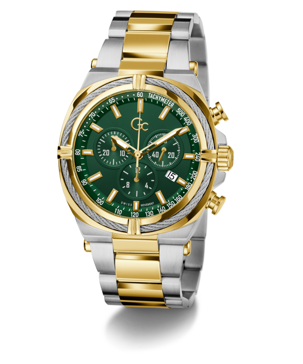 Gc Ironclass Green Round Quartz Men Watch - Guess Collection