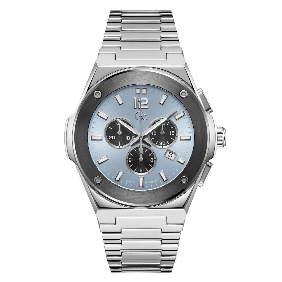 Gc Round 44mm Blue Dial Analog Men Watch - Z33001G7MF