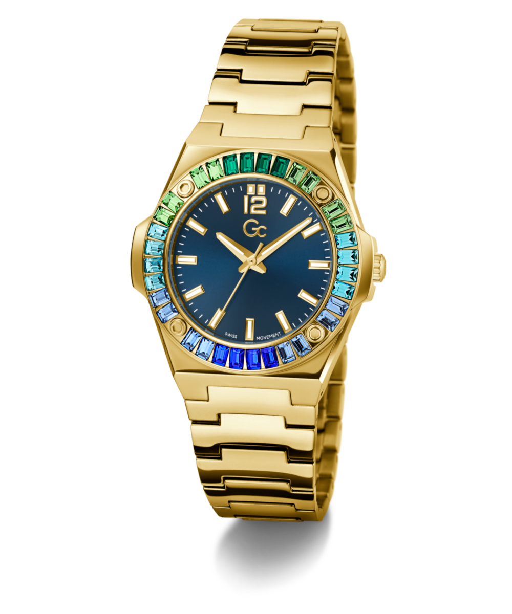 Gc Collection Idol Blue Round Dial Quartz Analog Women Watch - Guess Collection