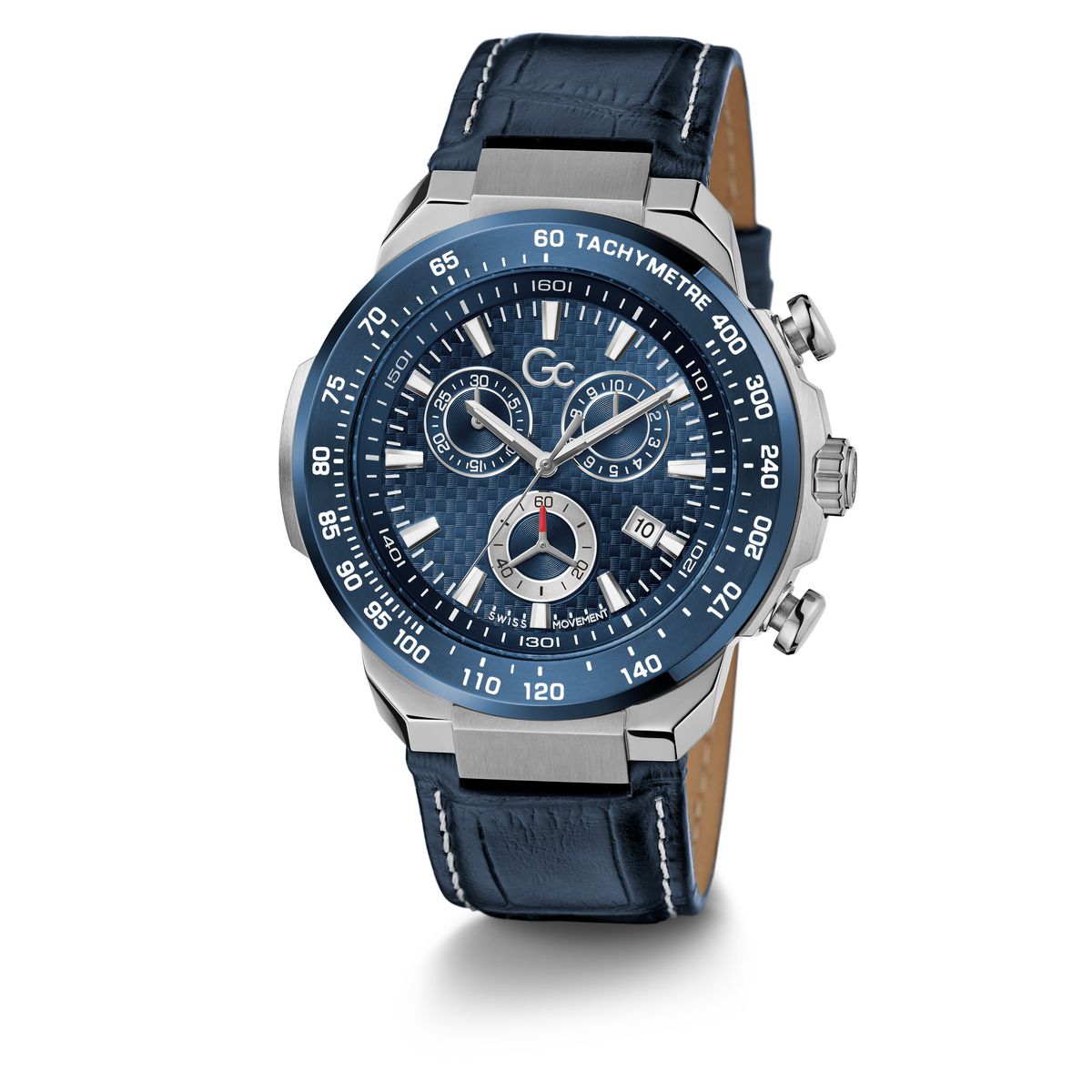 Gc Sport Chic Blue Dial Round Case Quartz Chronograph Men Watch At JUST WATCHES