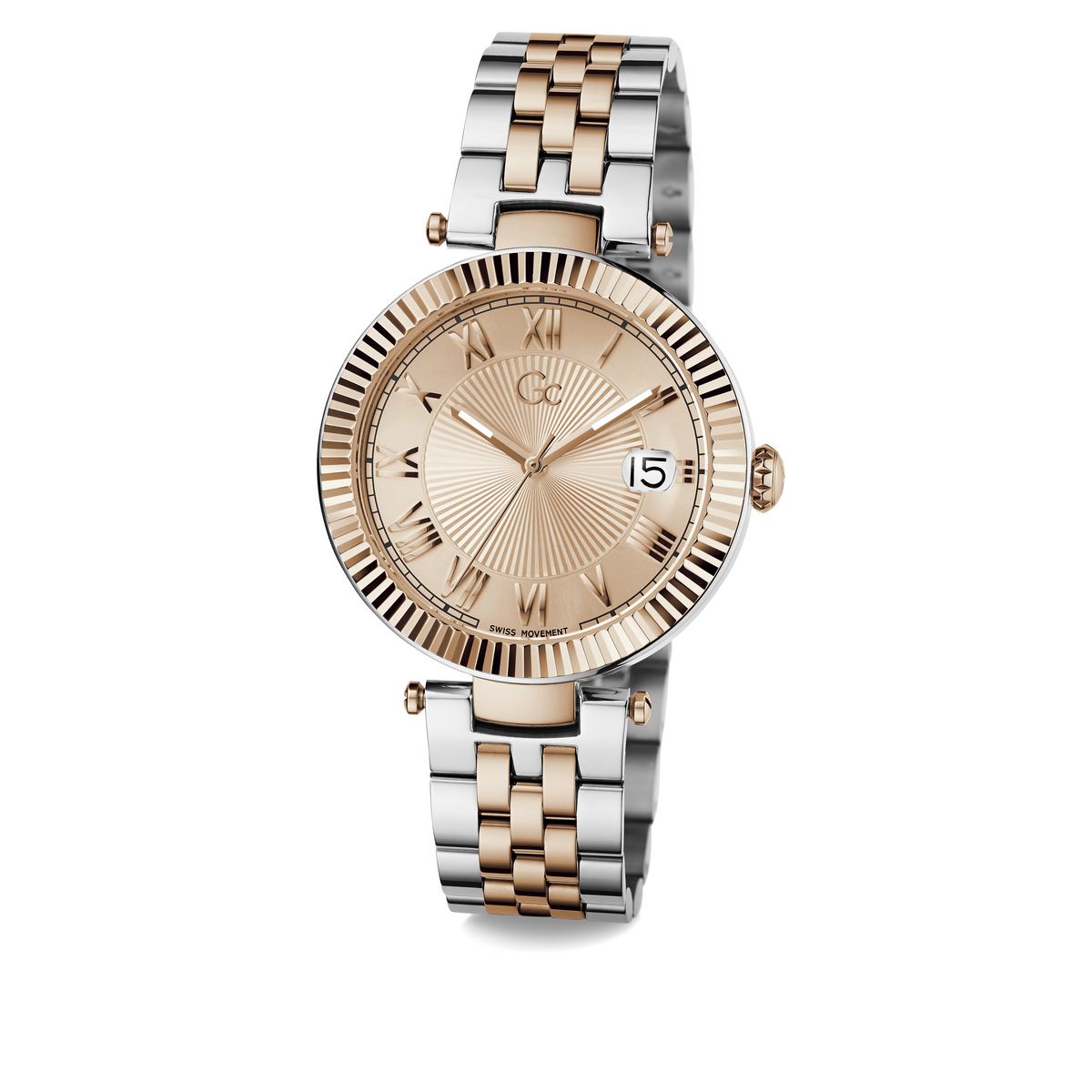 Gc Flair Rose gold Round Dial Quartz Analog Women Watch Guess