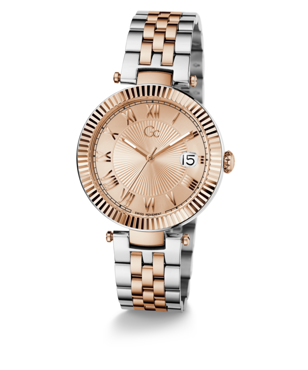 Gc Flair Rose gold Round Dial Quartz Analog Women Watch - Guess Collection