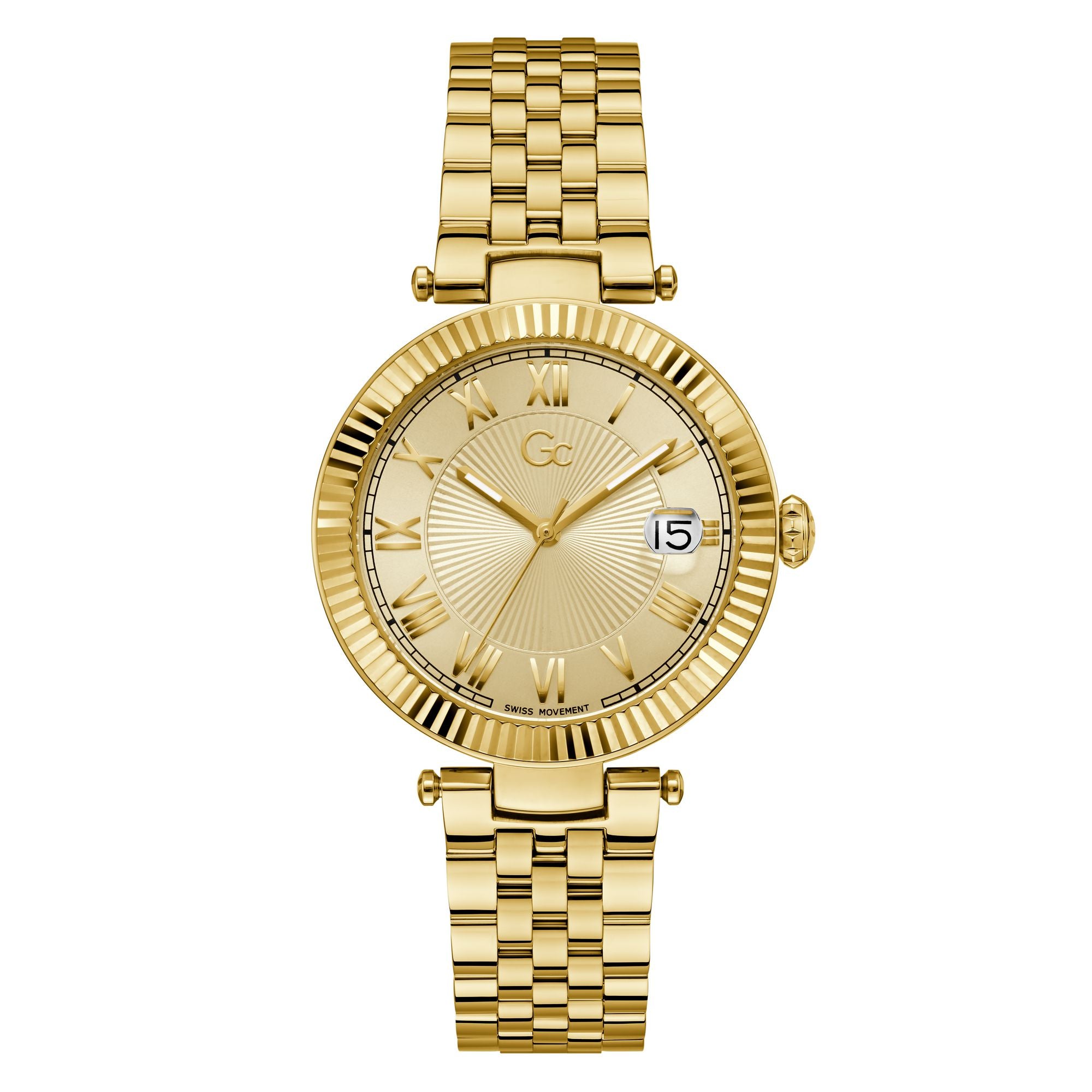 GC Flair Yellow Gold Round Dial Analog Women's Watch - Z36002L6MF