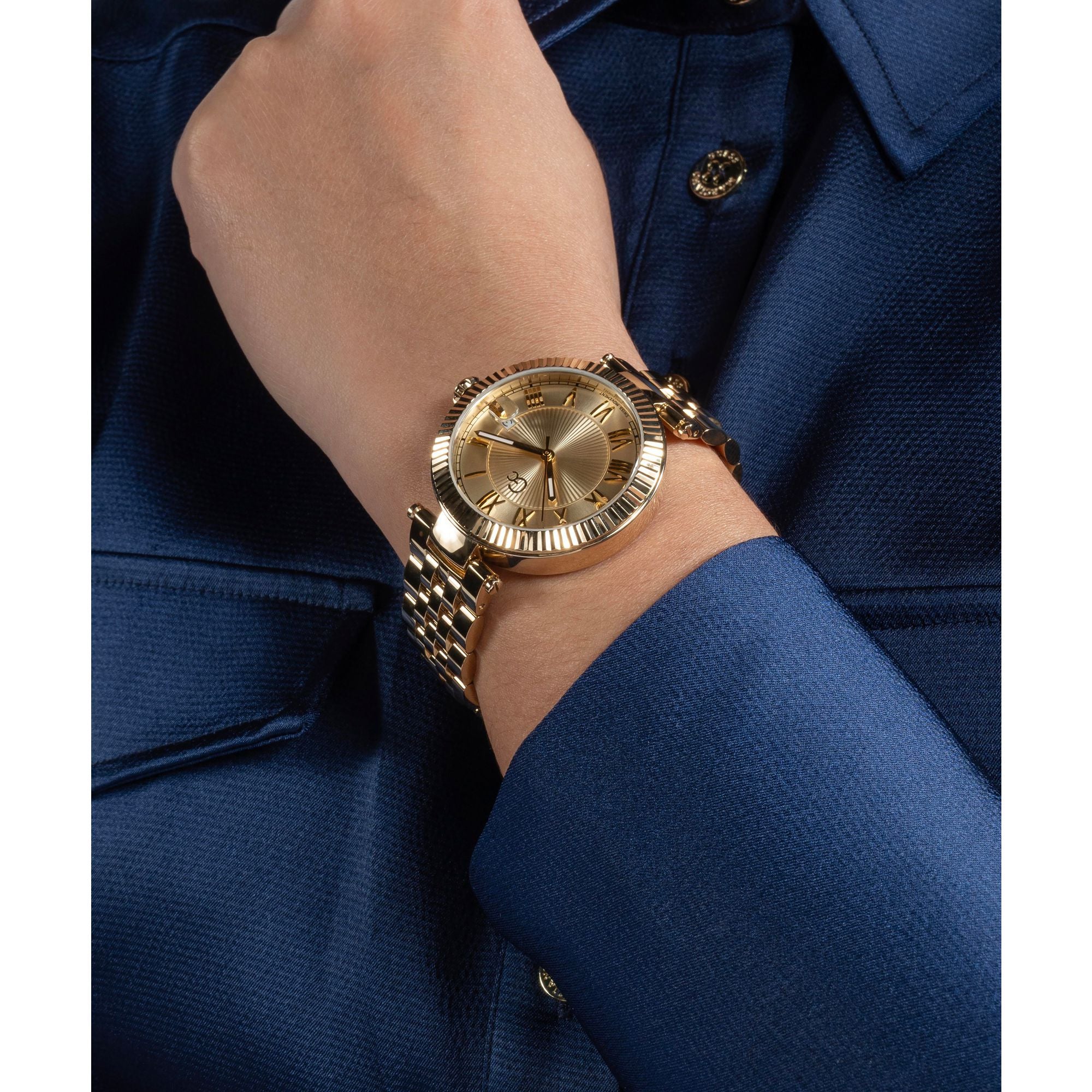 GC Flair Yellow Gold Round Dial Analog Women's Watch - Z36002L6MF