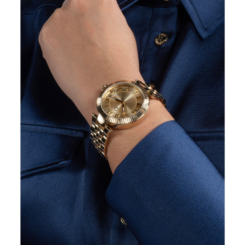 GC Flair Yellow Gold Round Dial Analog Women's Watch - Z36002L6MF Watch Gc