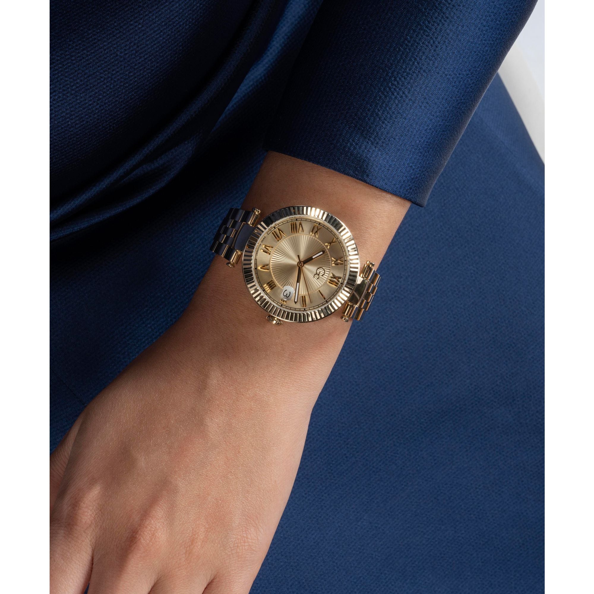 GC Flair Yellow Gold Round Dial Analog Women's Watch - Z36002L6MF