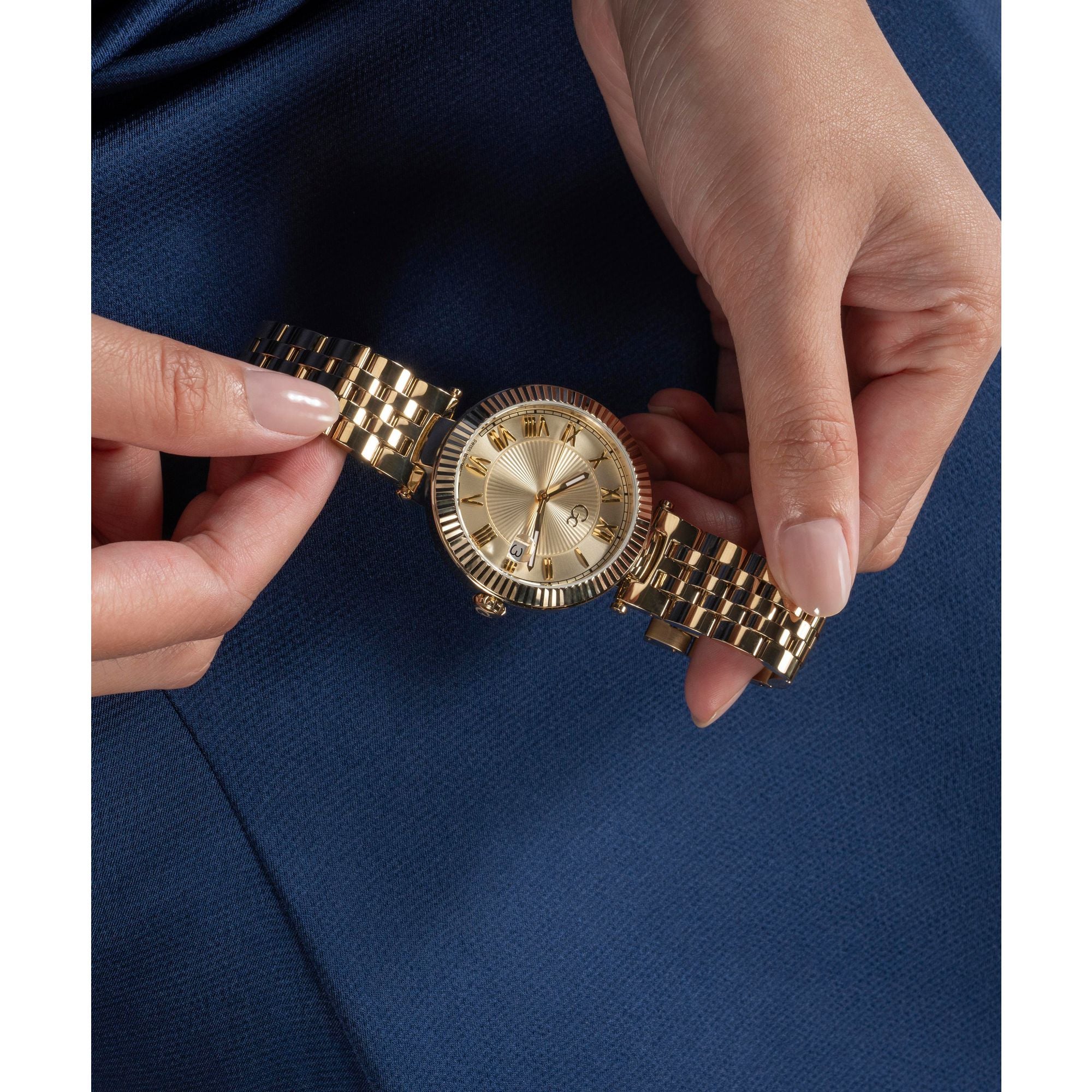 GC Flair Yellow Gold Round Dial Analog Women's Watch - Z36002L6MF