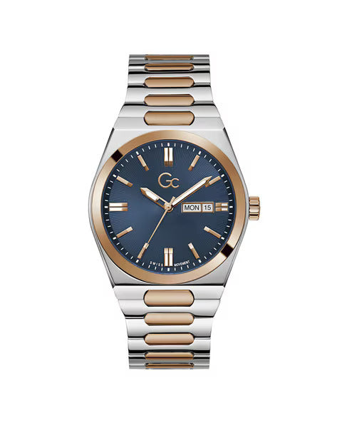 Gc Prodigy Blue Round Dial Quartz Analog Men Watch - Guess Collection Watch Gc