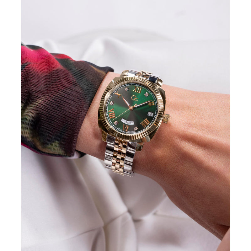 Gc Flair Green Square Dial Quartz Analog Women Watch - Guess Collection Watch Gc