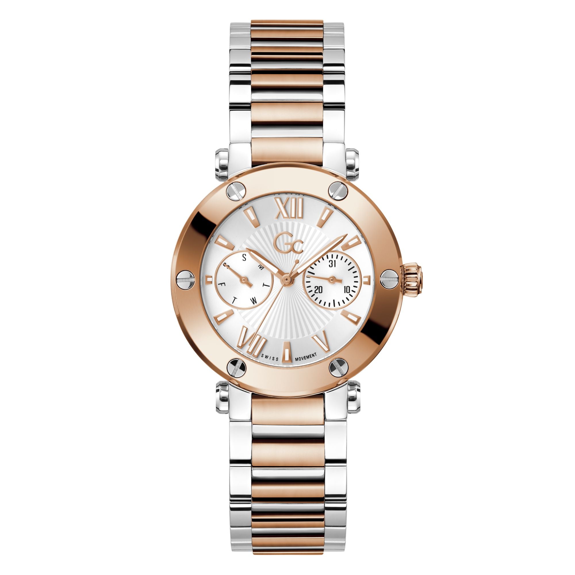 Gc Aura White Round Dial Quartz Analog Women Watch Guess Collection Z48002L1MF At JUST WATCHES
