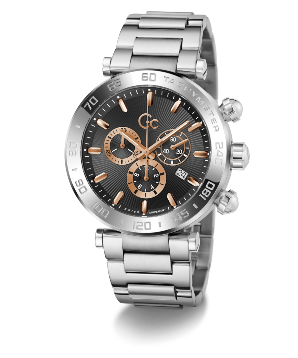 Gc Collection Select Black Round Dial Quartz Analog Men Watch - Guess Collection Watch Gc